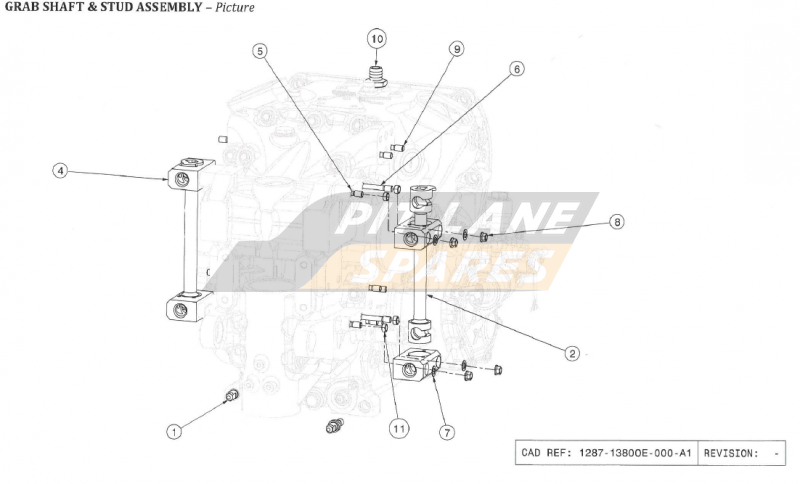 GRAB SHAFT STUD ASSEMBLY Diagram